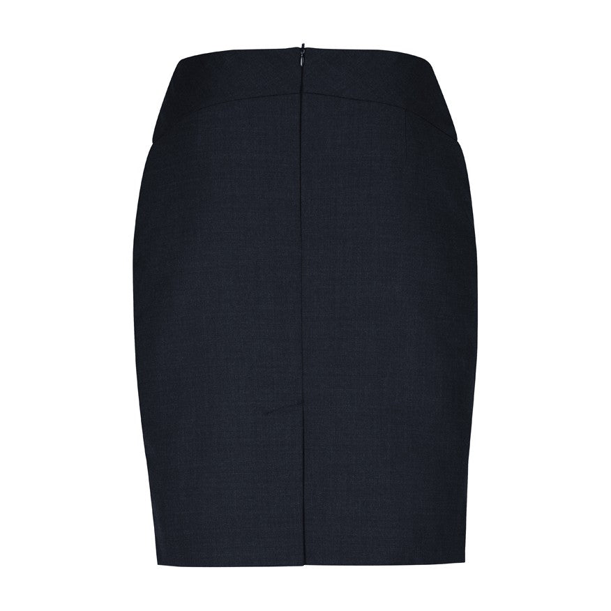 Biz Corporates Comfort Wool Stretch Womens Chevron Band Skirt 24014 in Navy, view 2