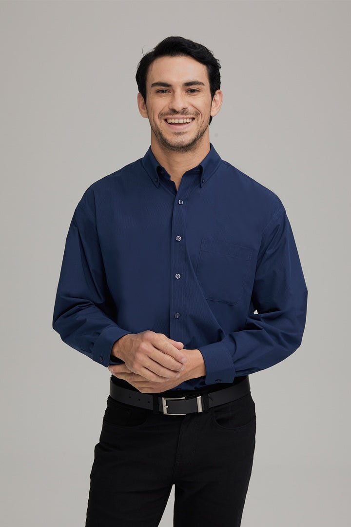 City Collection Mens Micro Check Long Sleeve Shirt