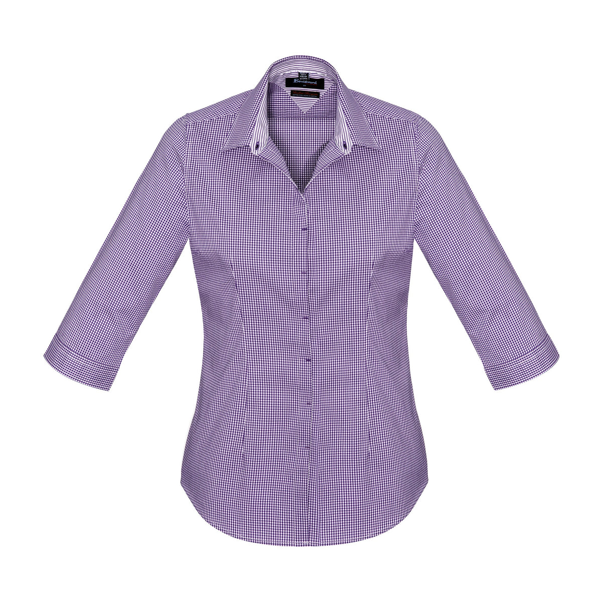 Biz Corporates Newport Womens 3/4 Sleeve Shirt 42511 in Purple Reign