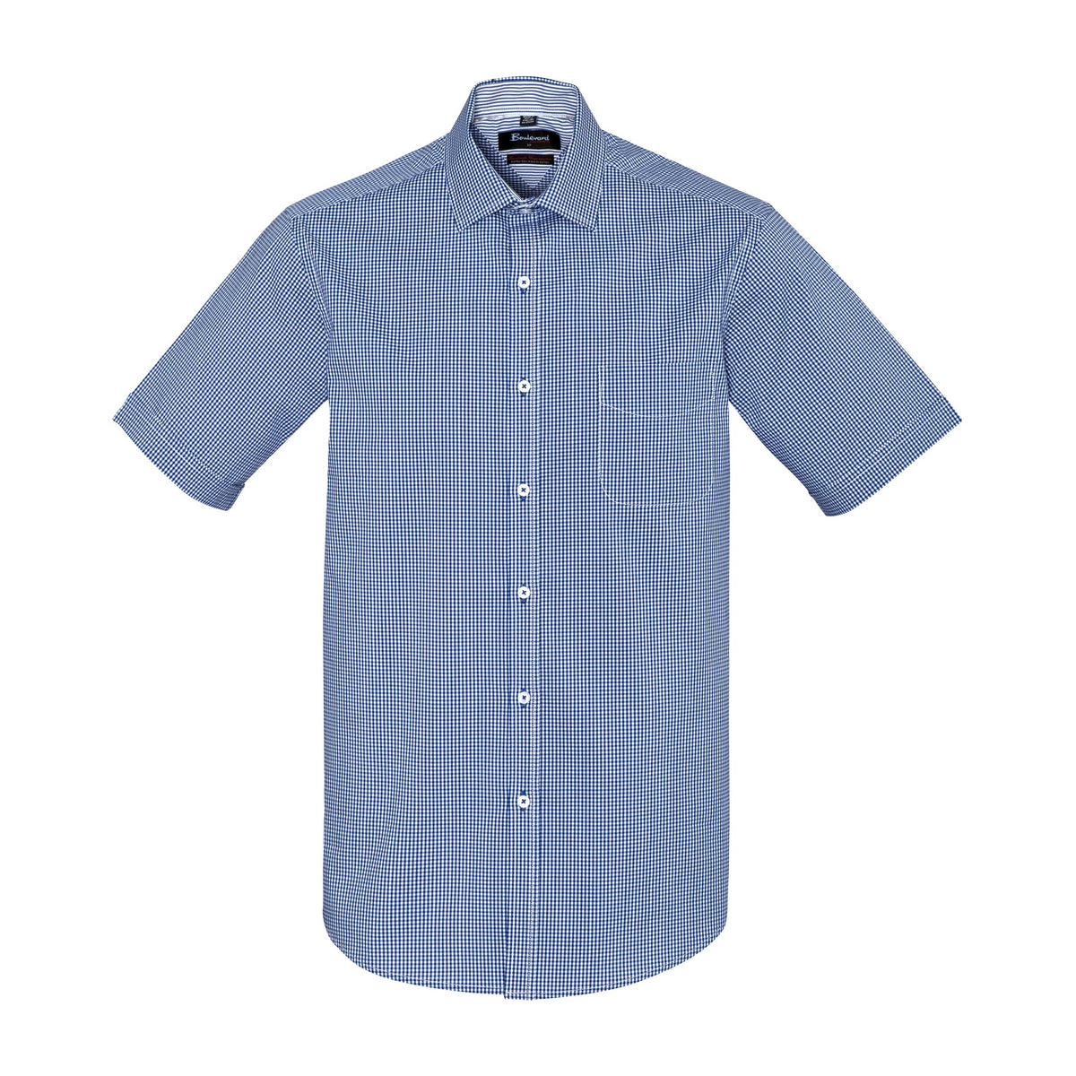 Biz Corporates Newport Mens Short Sleeve Shirt 42522 in French Navy