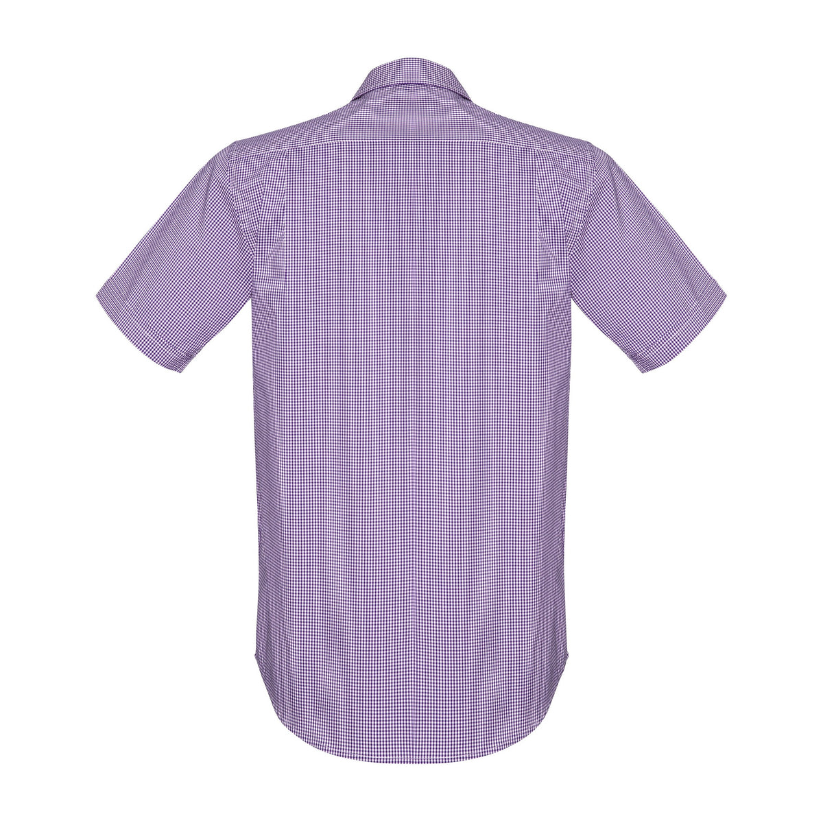 Biz Corporates Newport Mens Short Sleeve Shirt 42522 in Purple Reign, view 2