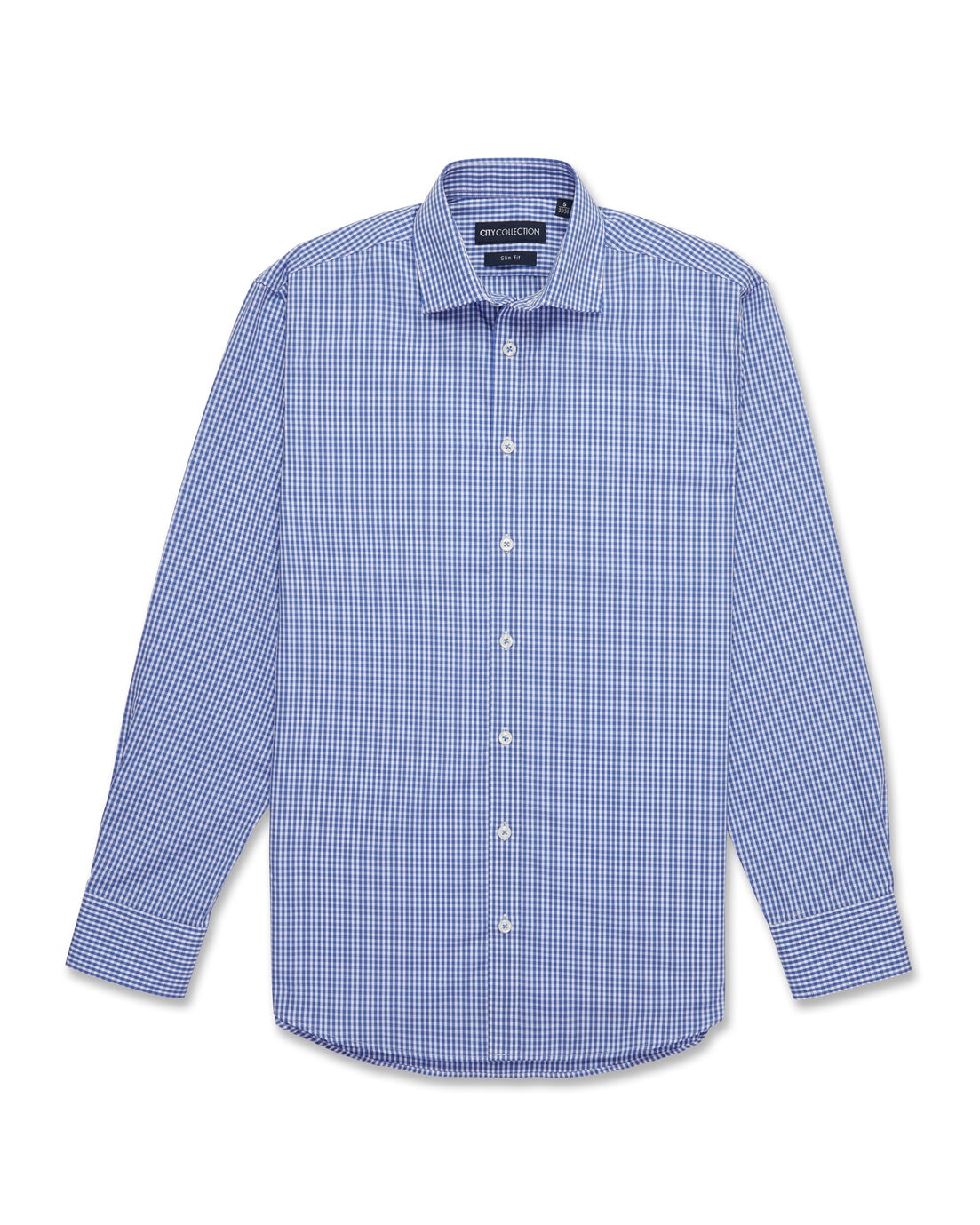 City Collection Mens So Ezy Check Long Sleeve Shirt