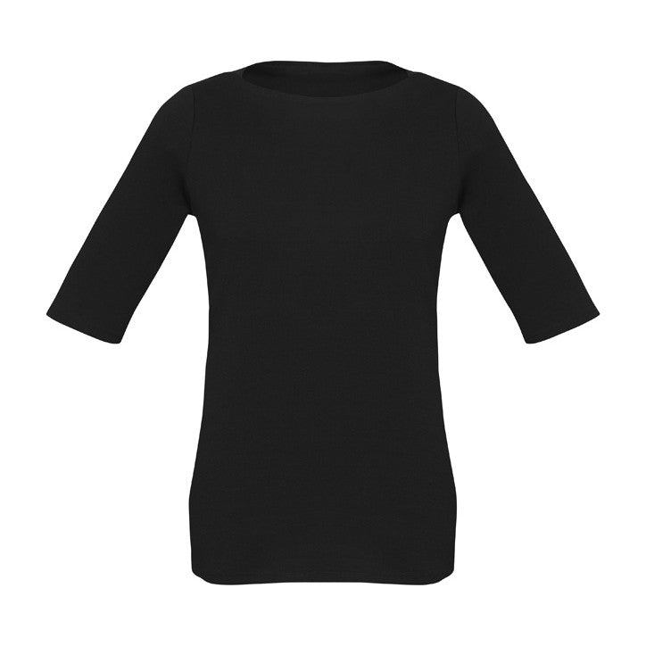 Biz Corporates Camille Womens Short Sleeve T-Top 44113 in Black