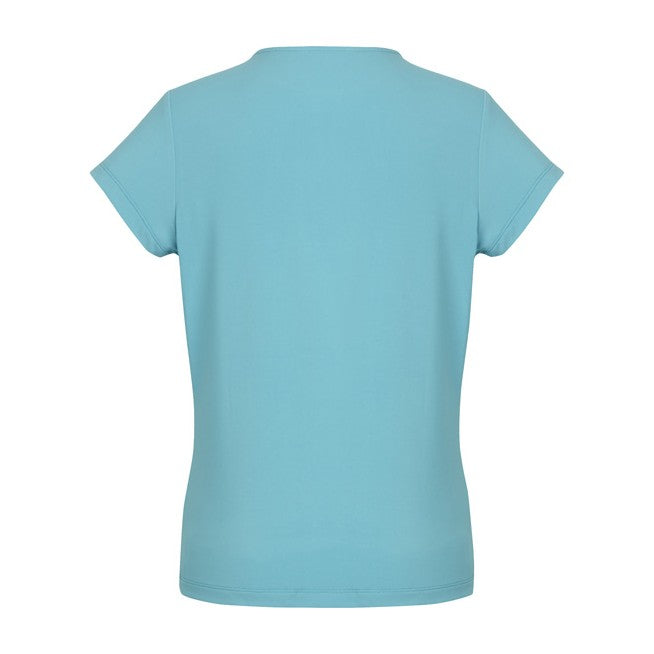 Biz Corporates Blaise Womens Short Sleeve Top 44412 in Aqua, view 2