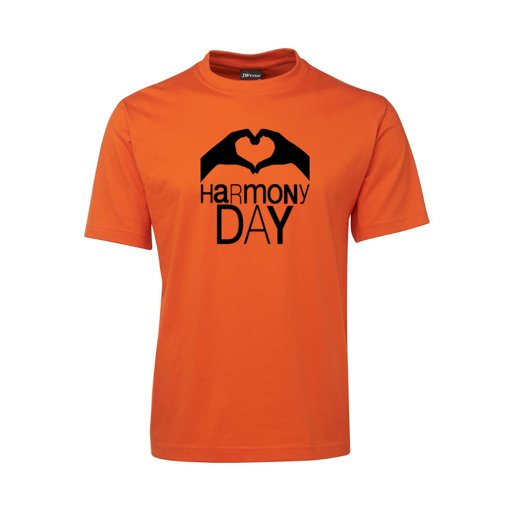 Adults Harmony Day T-Shirt Heart Hands Emoji