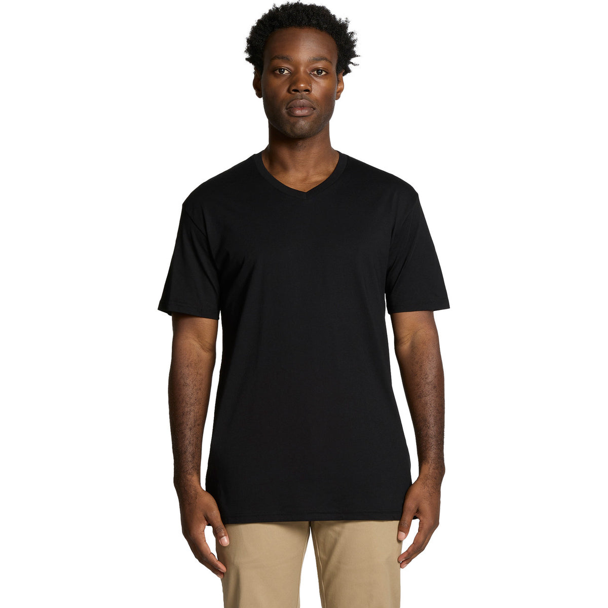 AS Colour Staple V Neck Tee 5001V, front view