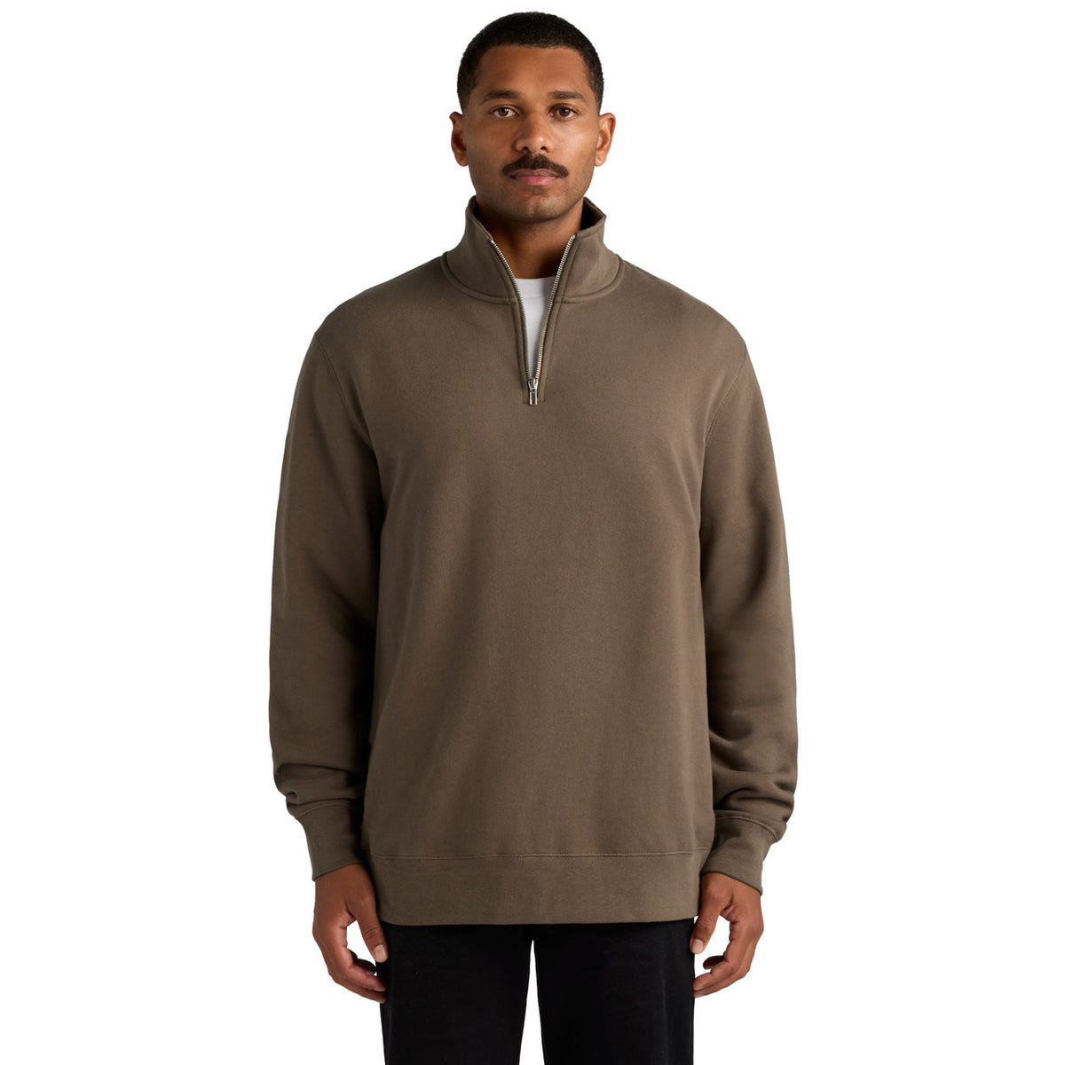 AS Colour Stencil Half Zip Crew 5125, front view