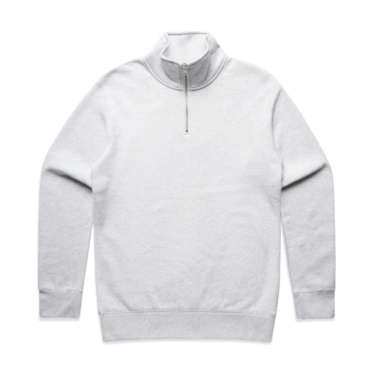 AS Colour Stencil Half Zip Crew 5125 in White Marle