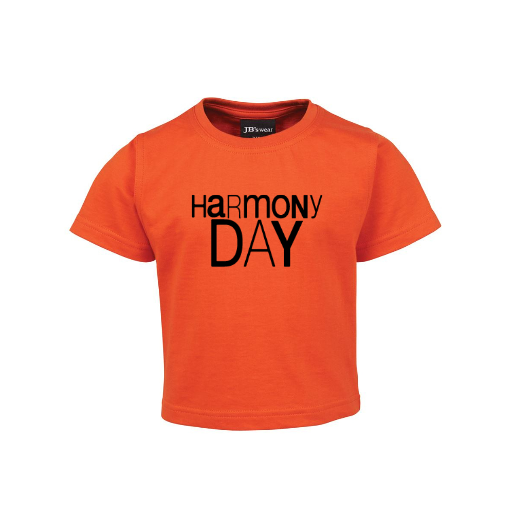 Infants Harmony Day T-Shirt Harmony Text