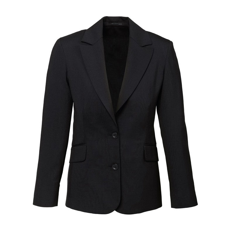 Biz Corporates Comfort Wool Stretch Womens Longline Jacket 64012 in Black