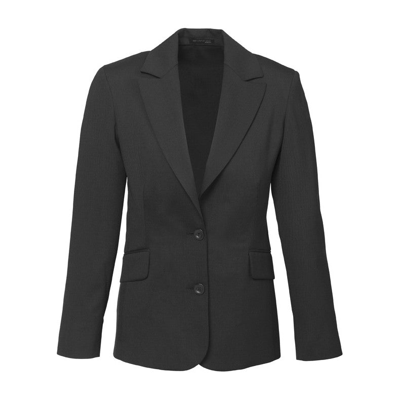 Biz Corporates Comfort Wool Stretch Womens Longline Jacket 64012 in Charcoal