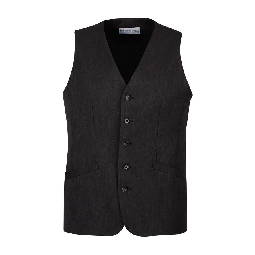 Biz Corporates Cool Stretch Mens Longline Vest 90112 in Black