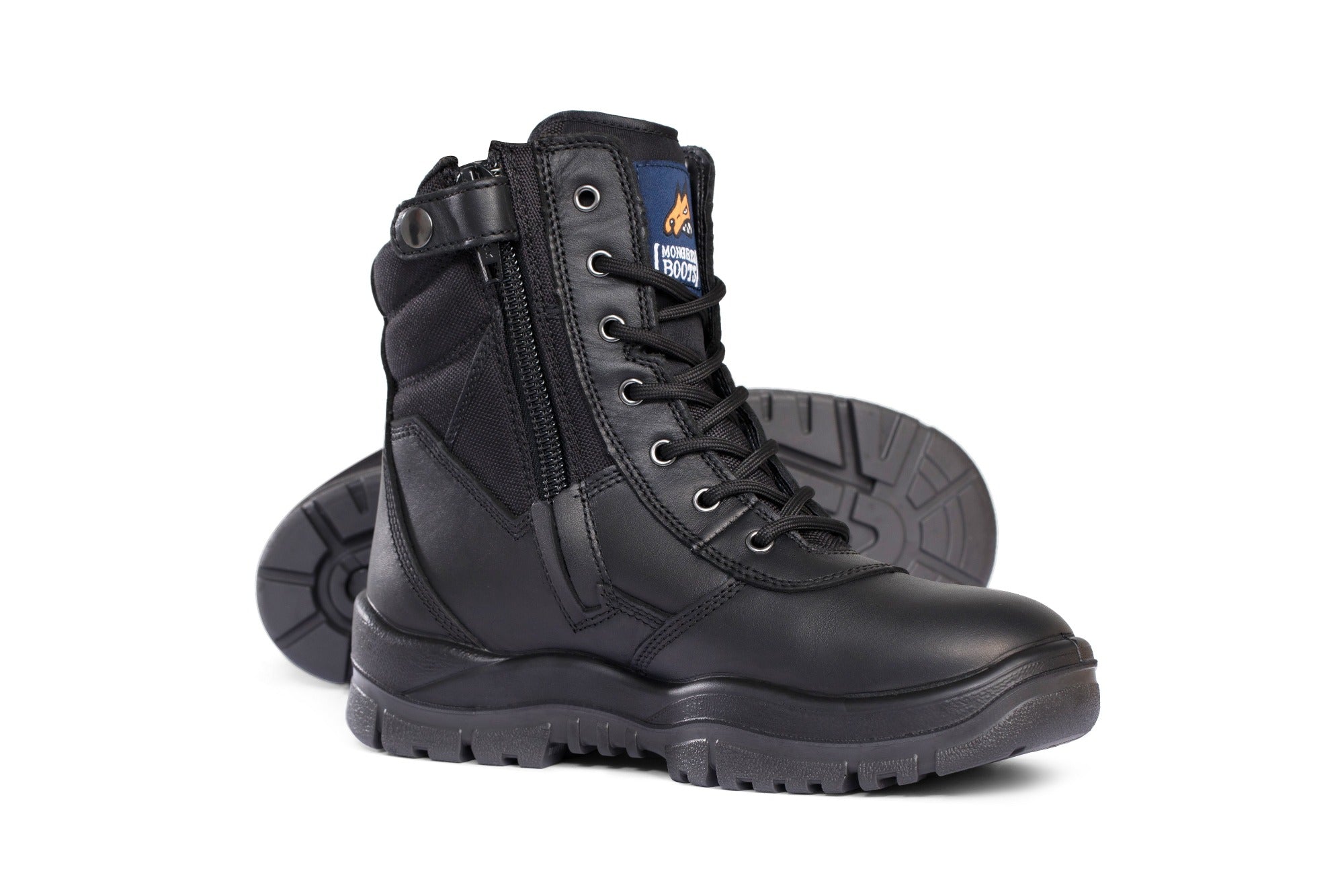 Mongrel Non-Safety High Leg ZipSider Boot - Black 951020