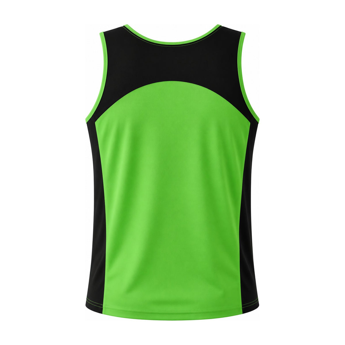 Aussie Pacific Premier Mens Singlet 1101 in Apple/Black, back view