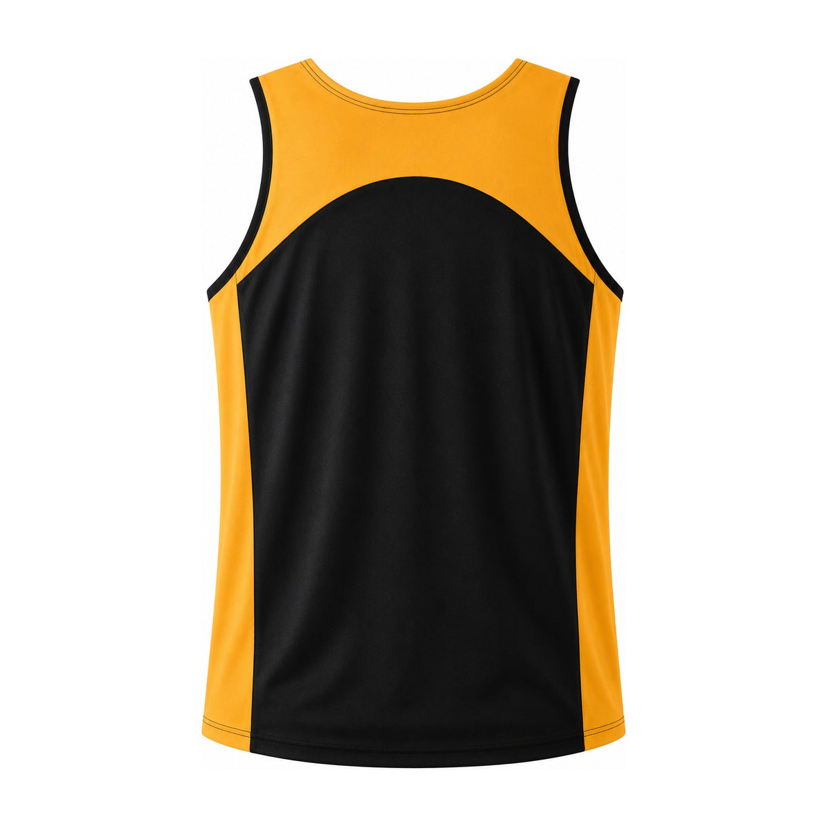 Aussie Pacific Premier Mens Singlet 1101 in Black/Gold, back view