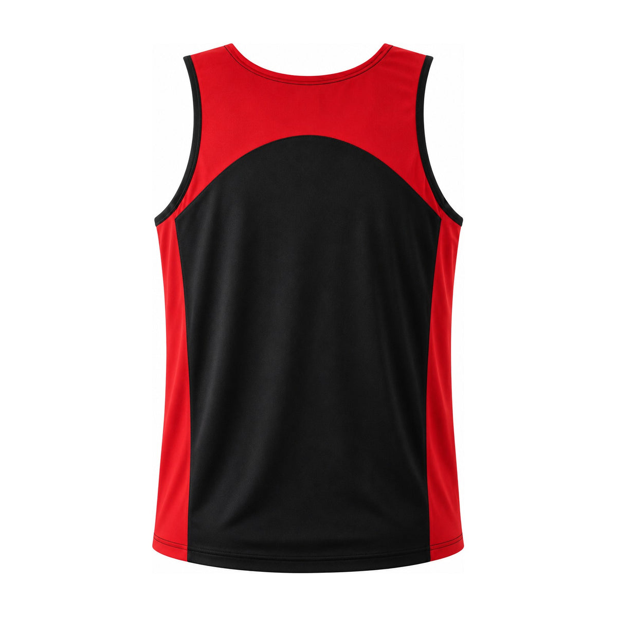Aussie Pacific Premier Mens Singlet 1101 in Black/Red, back view