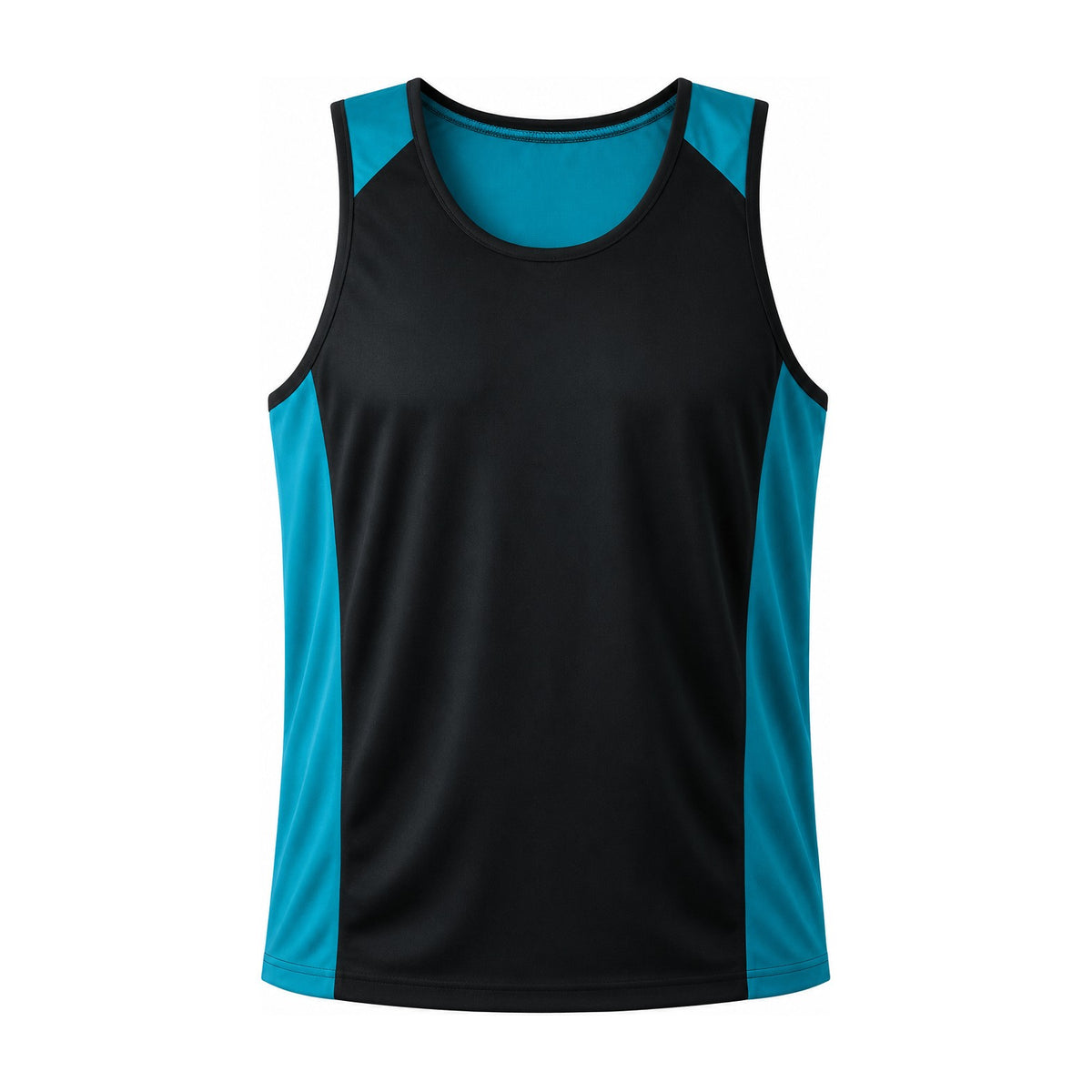 Aussie Pacific Premier Mens Singlet 1101 in Black/Teal
