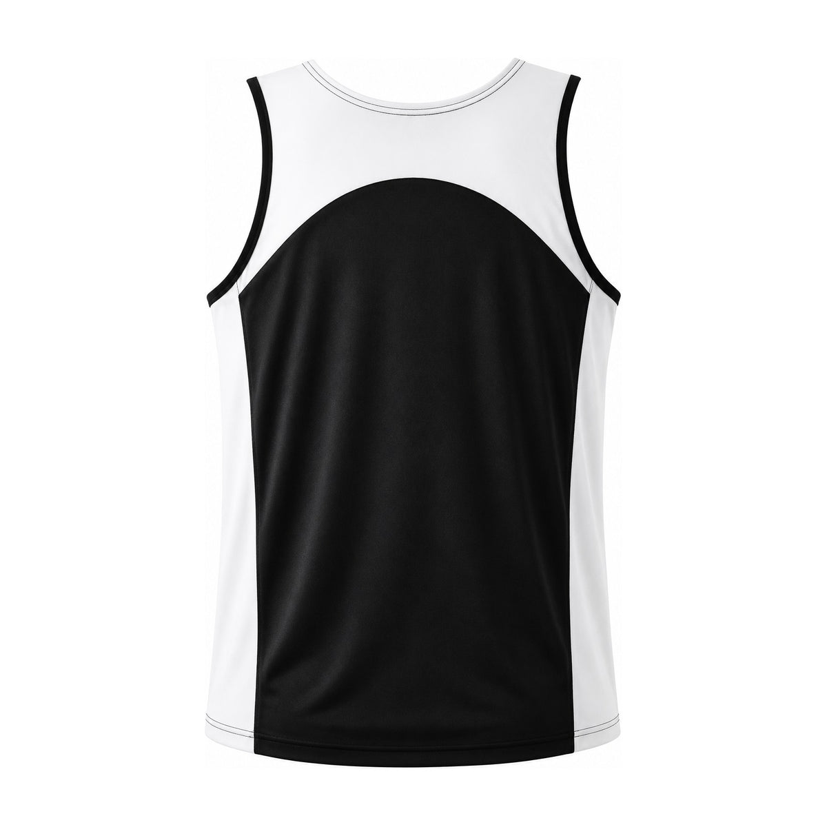 Aussie Pacific Premier Mens Singlet 1101 in Black/White, back view