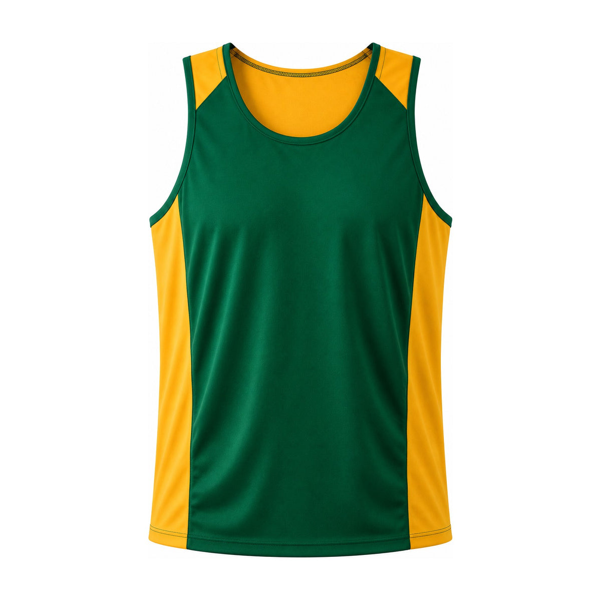 Aussie Pacific Premier Mens Singlet 1101 in Bottle/Gold