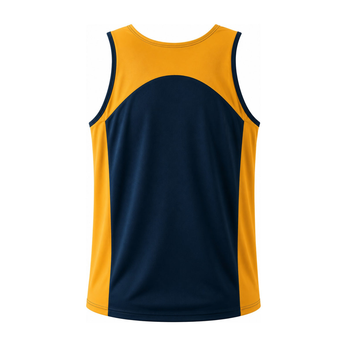 Aussie Pacific Premier Mens Singlet 1101 in Navy/Gold, back view