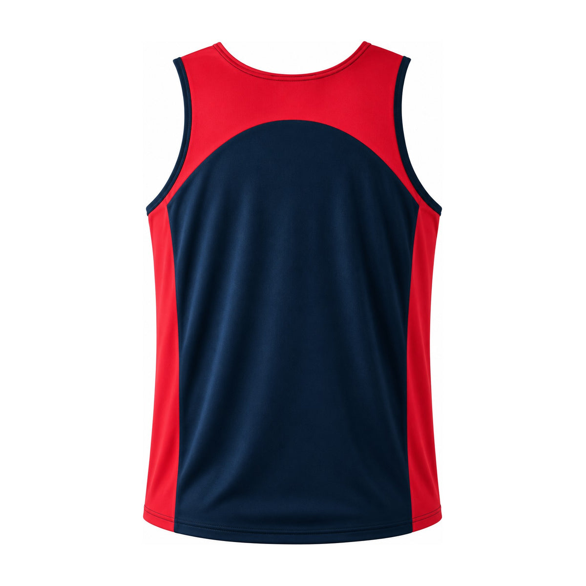Aussie Pacific Premier Mens Singlet 1101 in Navy/Red, back view