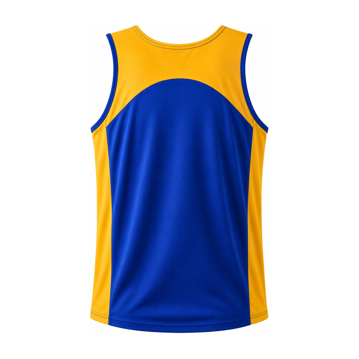 Aussie Pacific Premier Mens Singlet 1101 in Royal/Gold, back view