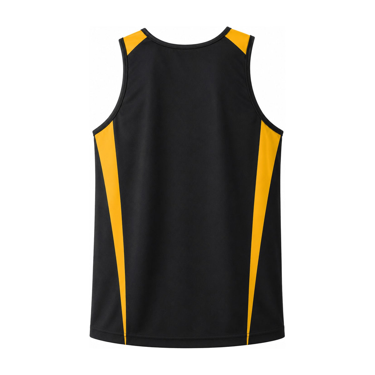 Aussie Pacific Eureka Mens Singlet 1104 in Black/Gold, back view