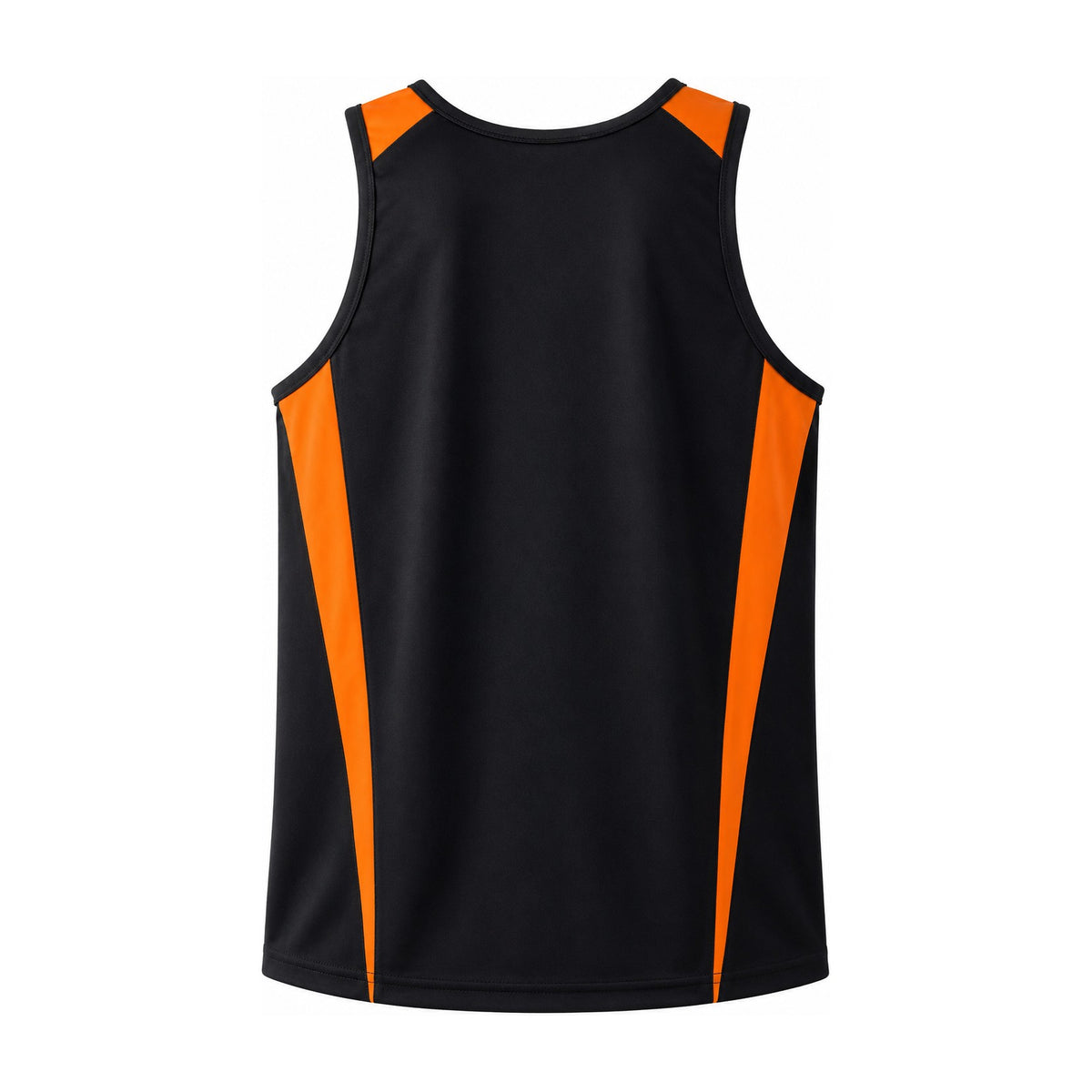 Aussie Pacific Eureka Mens Singlet 1104 in Black/Orange, back view