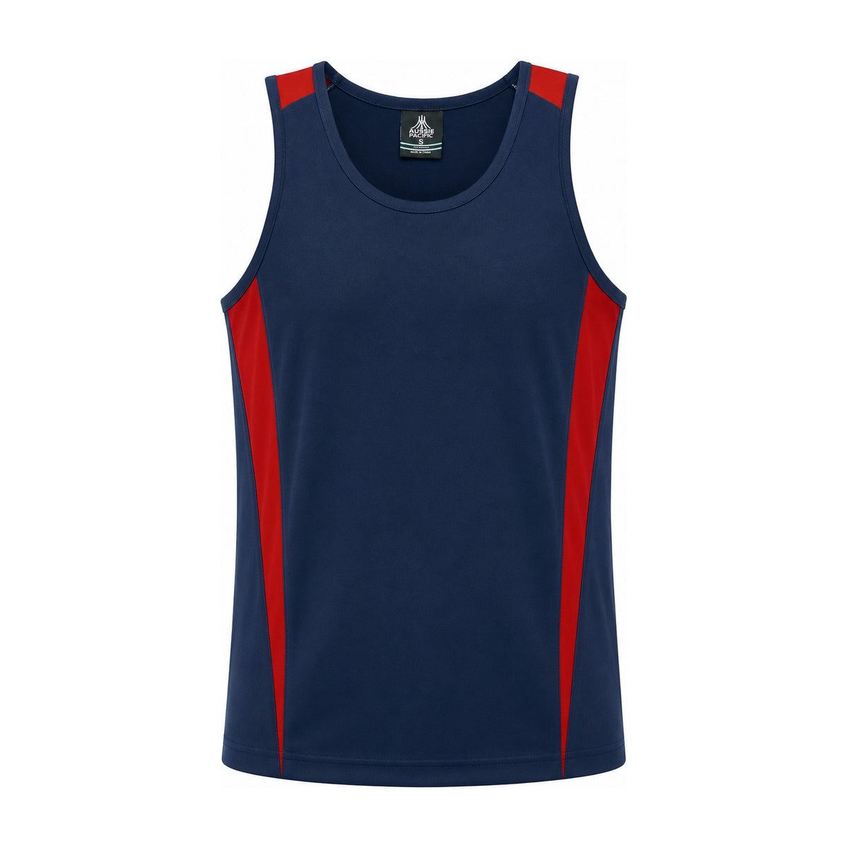 Aussie Pacific Eureka Mens Singlet 1104 in Navy/Red