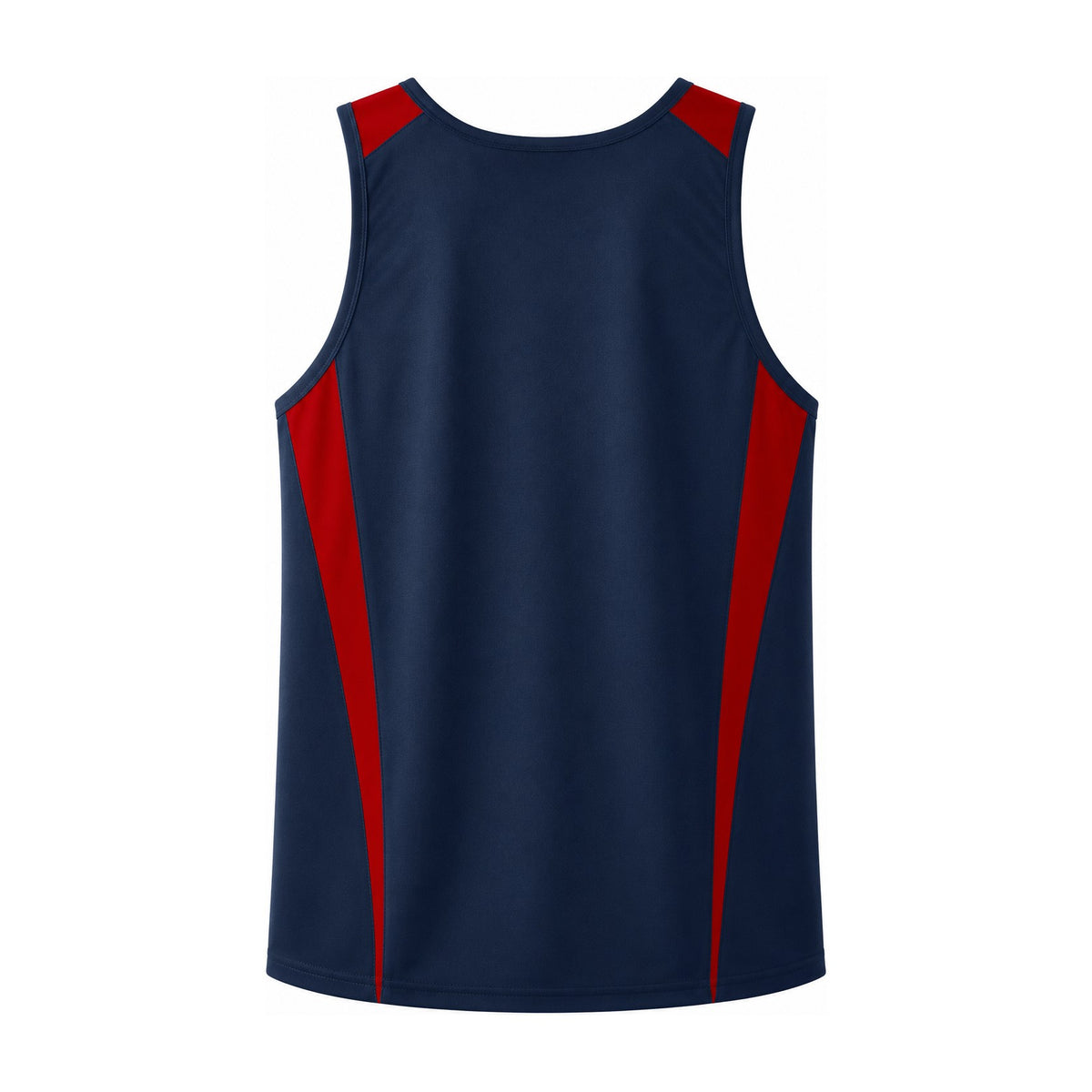 Aussie Pacific Eureka Mens Singlet 1104 in Navy/Red, back view