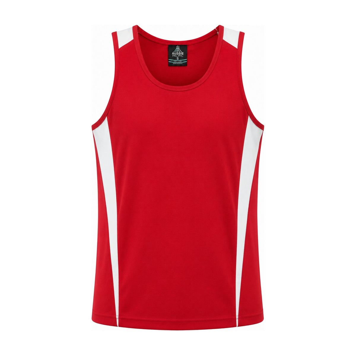 Aussie Pacific Eureka Mens Singlet 1104 in Red/White