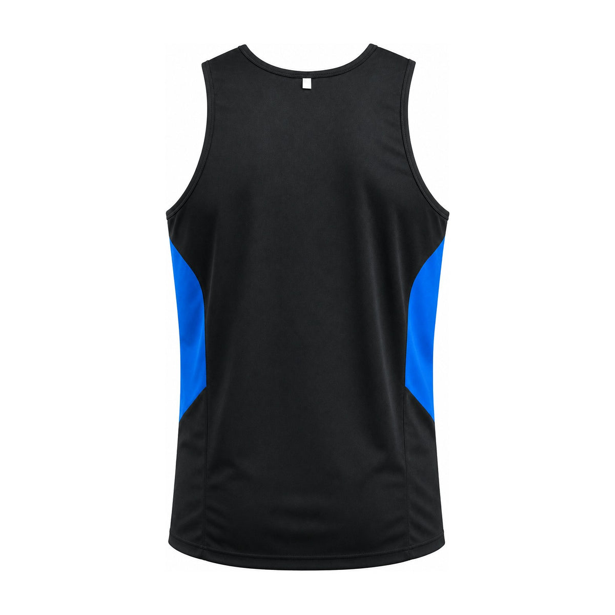 Aussie Pacific Tasman Mens Singlet 1111 in Black/Cyan, back view