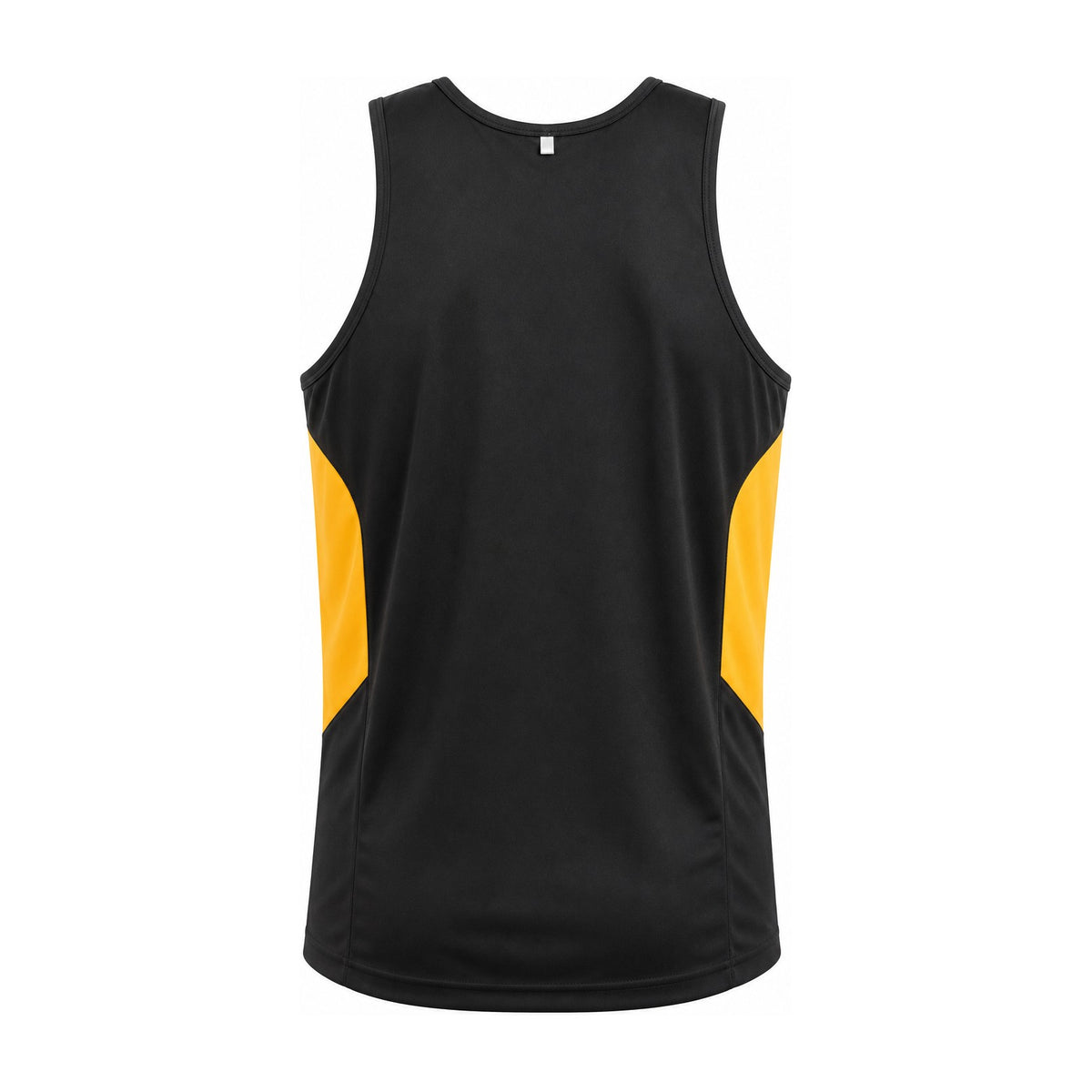 Aussie Pacific Tasman Mens Singlet 1111 in Black/Gold, back view