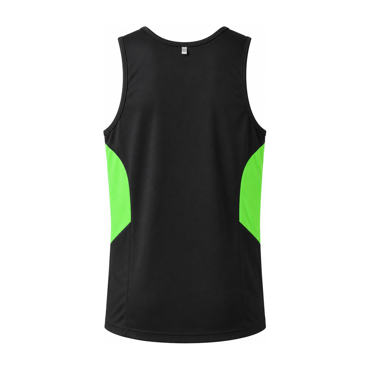 Aussie Pacific Tasman Mens Singlet 1111 in Black/Neon Green, back view
