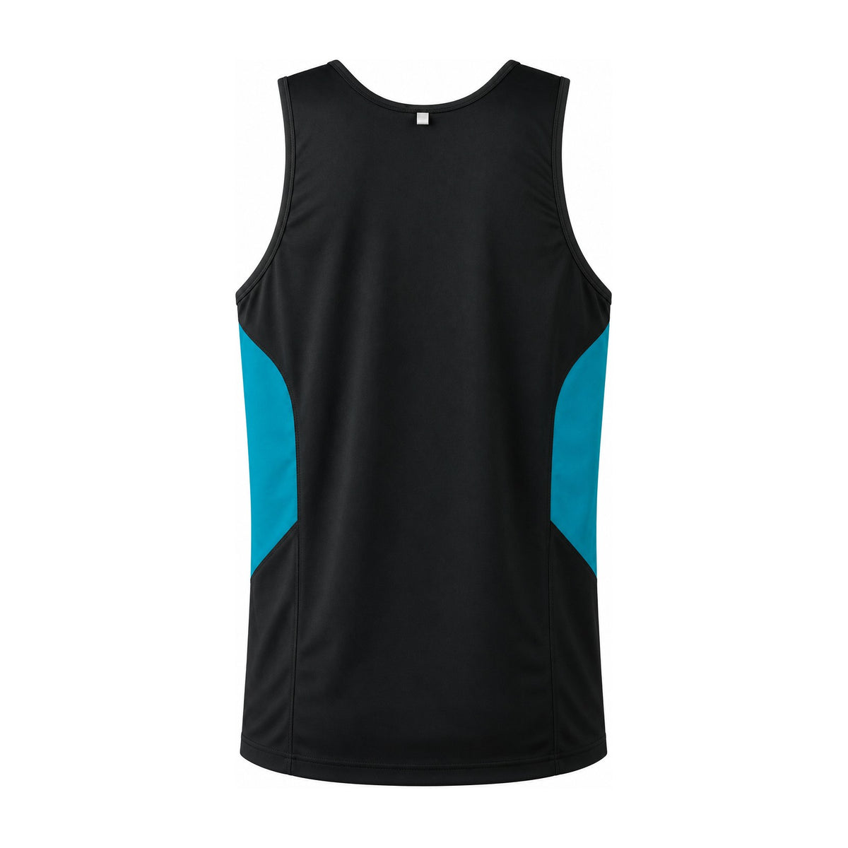Aussie Pacific Tasman Mens Singlet 1111 in Black/Teal, back view