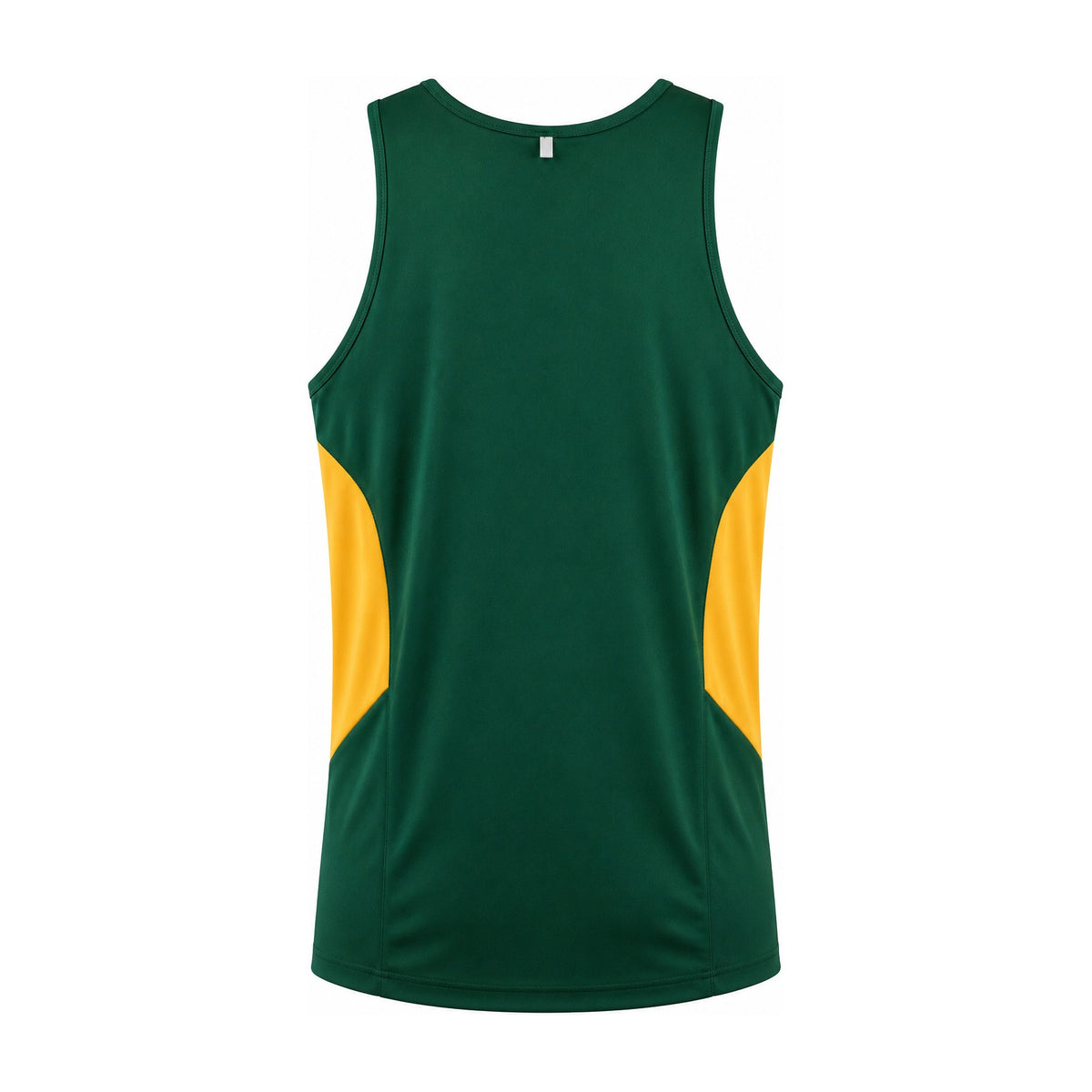 Aussie Pacific Tasman Mens Singlet 1111 in Bottle/Gold, back view