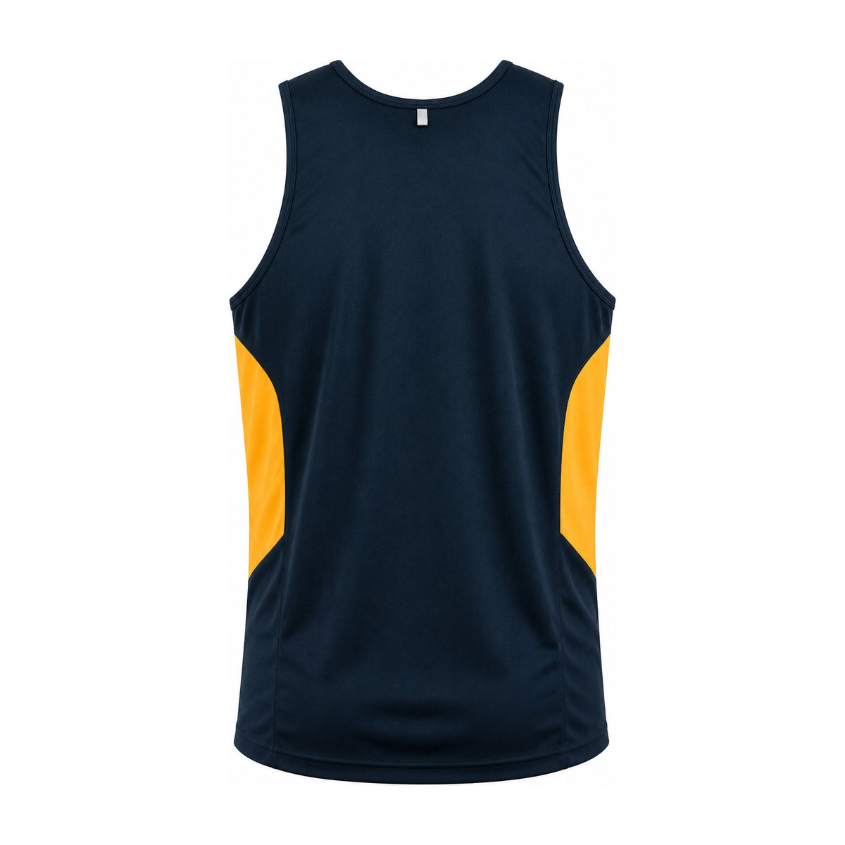 Aussie Pacific Tasman Mens Singlet 1111 in Navy/Gold, back view