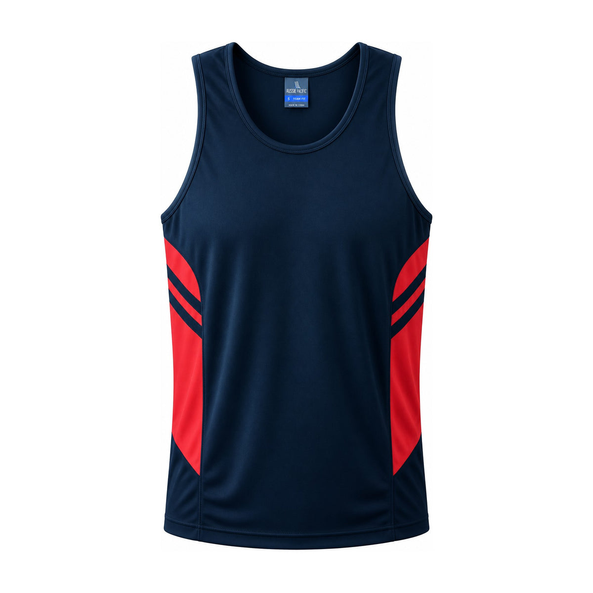 Aussie Pacific Tasman Mens Singlet 1111 in Navy/Red
