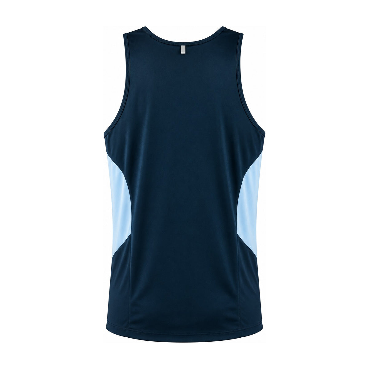 Aussie Pacific Tasman Mens Singlet 1111 in Navy/Sky, back view