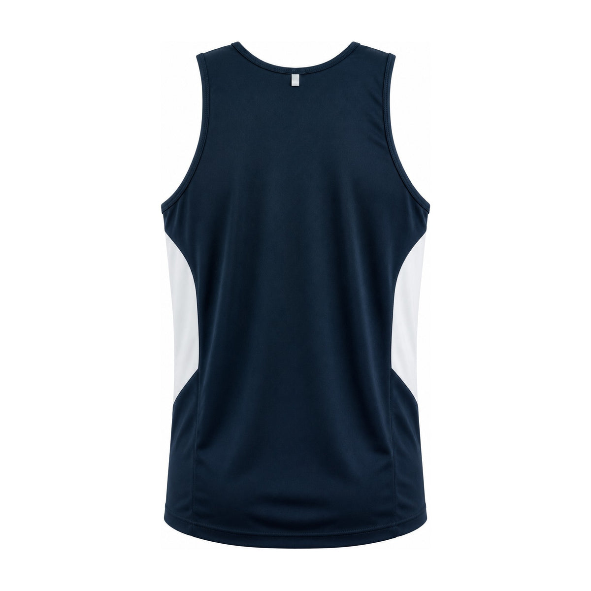 Aussie Pacific Tasman Mens Singlet 1111 in Navy/White, back view