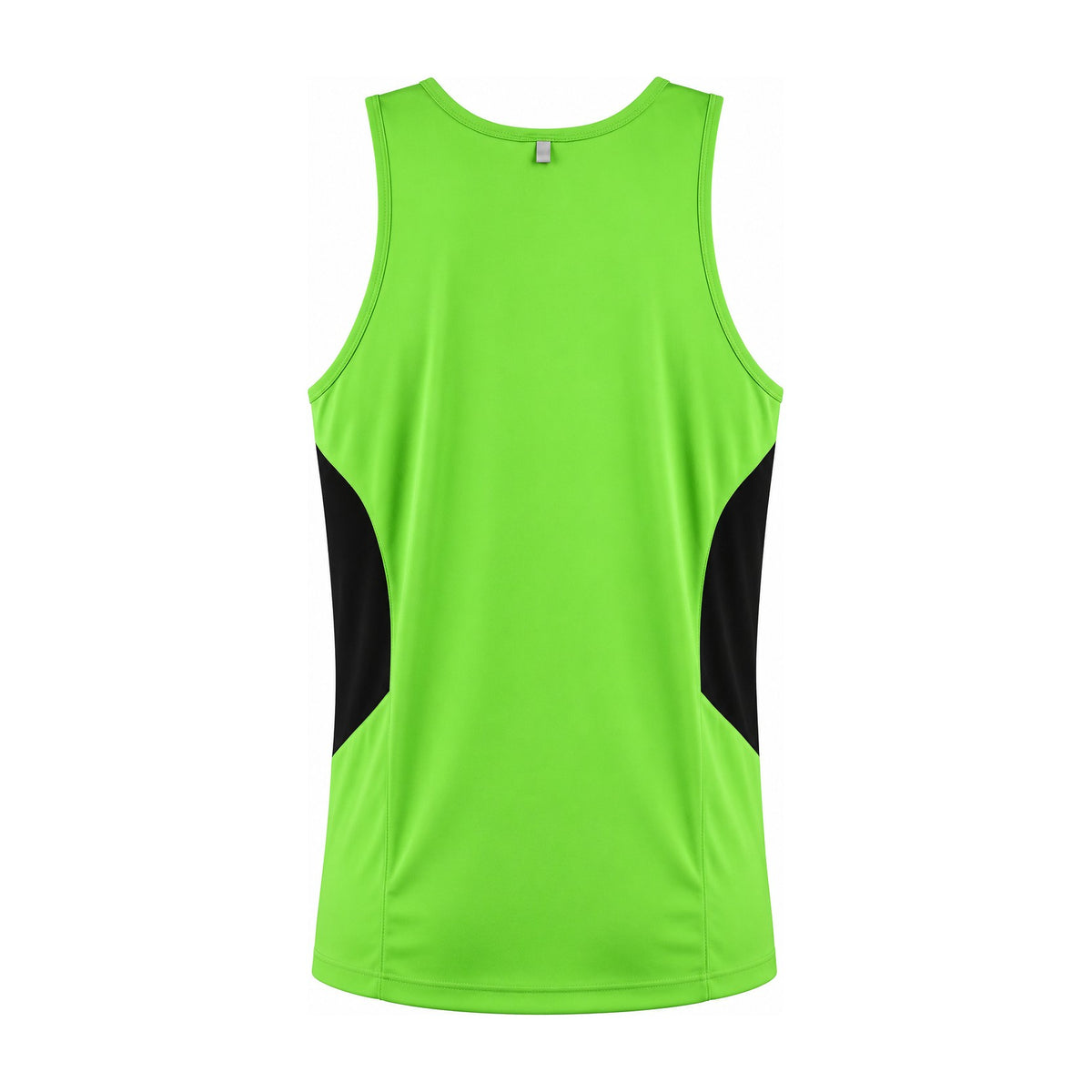 Aussie Pacific Tasman Mens Singlet 1111 in Neon Green/Black, back view