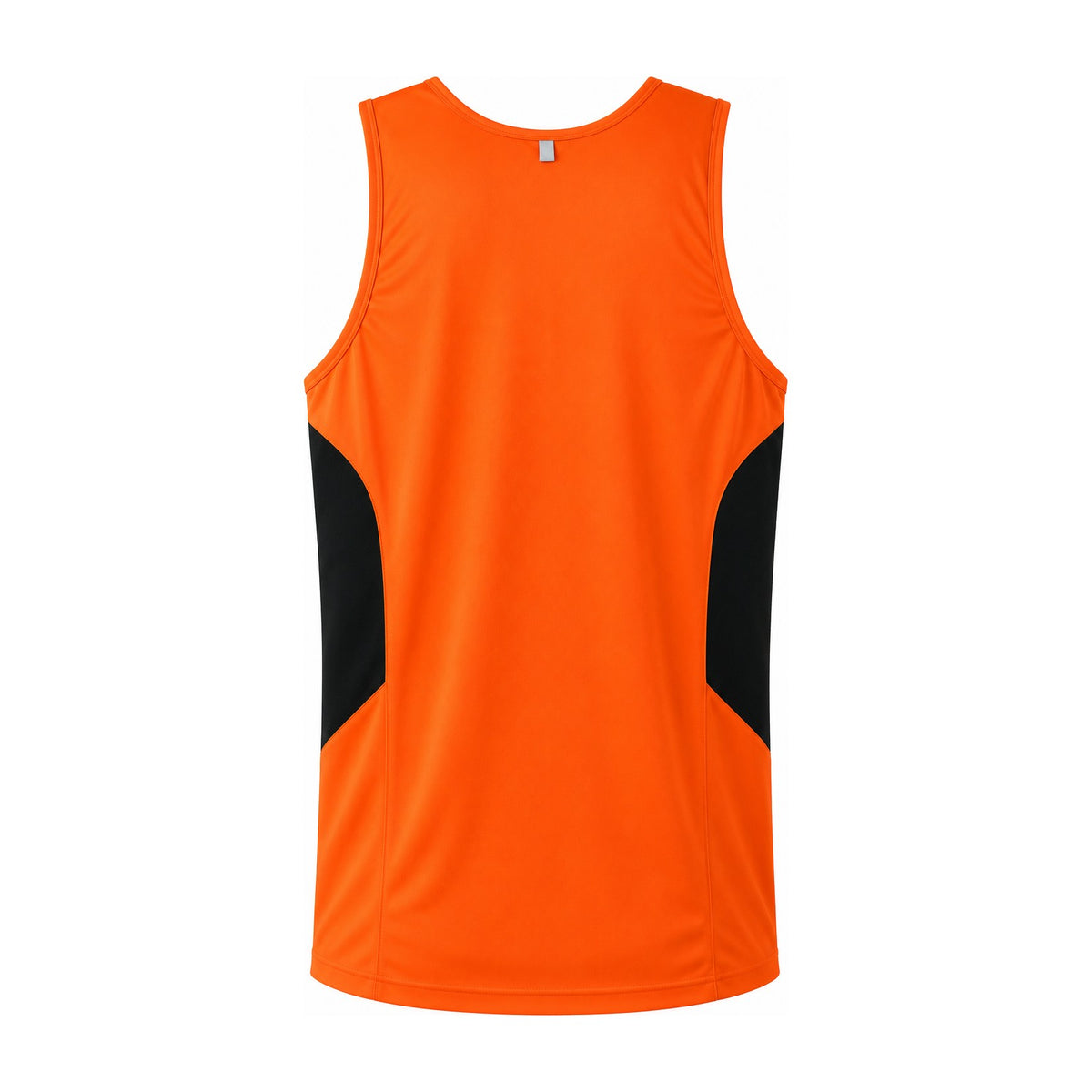 Aussie Pacific Tasman Mens Singlet 1111 in Neon Orange/Slate, back view