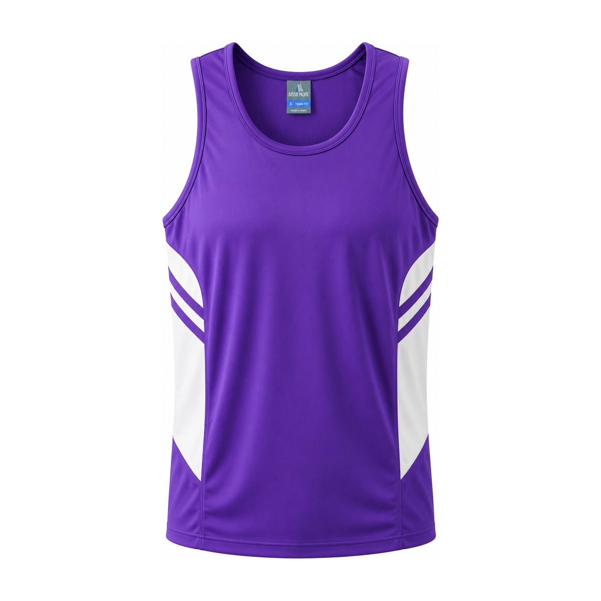 Aussie Pacific Tasman Mens Singlet 1111 in Purple/White