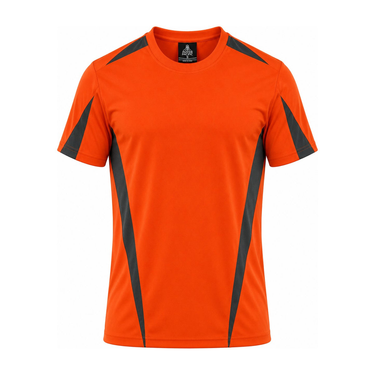Aussie Pacific Eureka Mens Tee 1204 in Orange/Charcoal