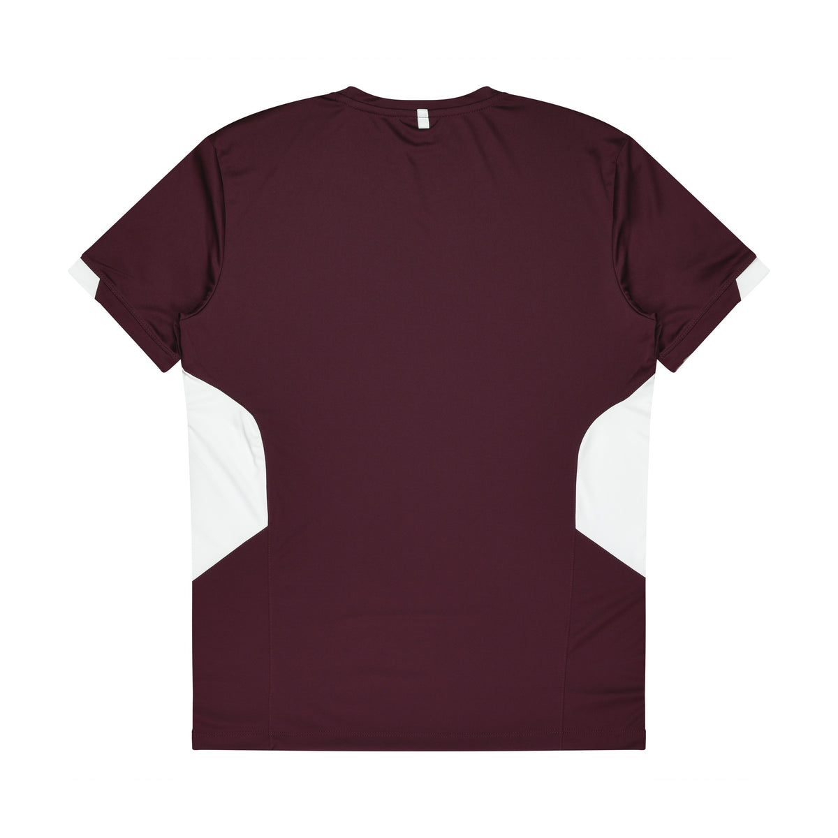 Aussie Pacific Tasman Mens Tee 1211 in Maroon/White, back view