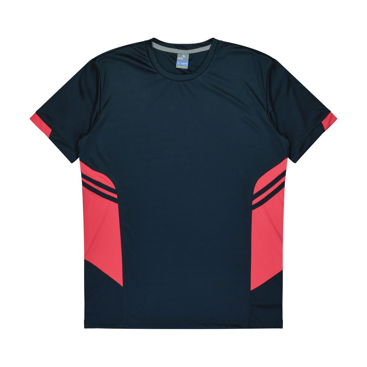 Aussie Pacific Tasman Mens Tee 1211 in Navy/Neon Pink