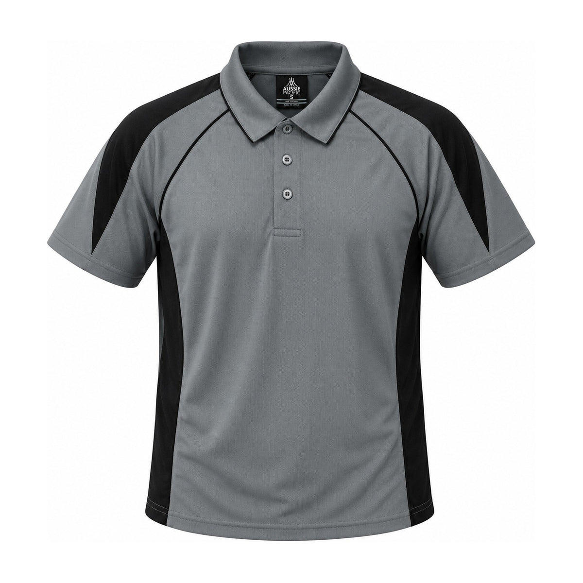 Aussie Pacific Premier Mens Polo 1301 in Ashe/Black