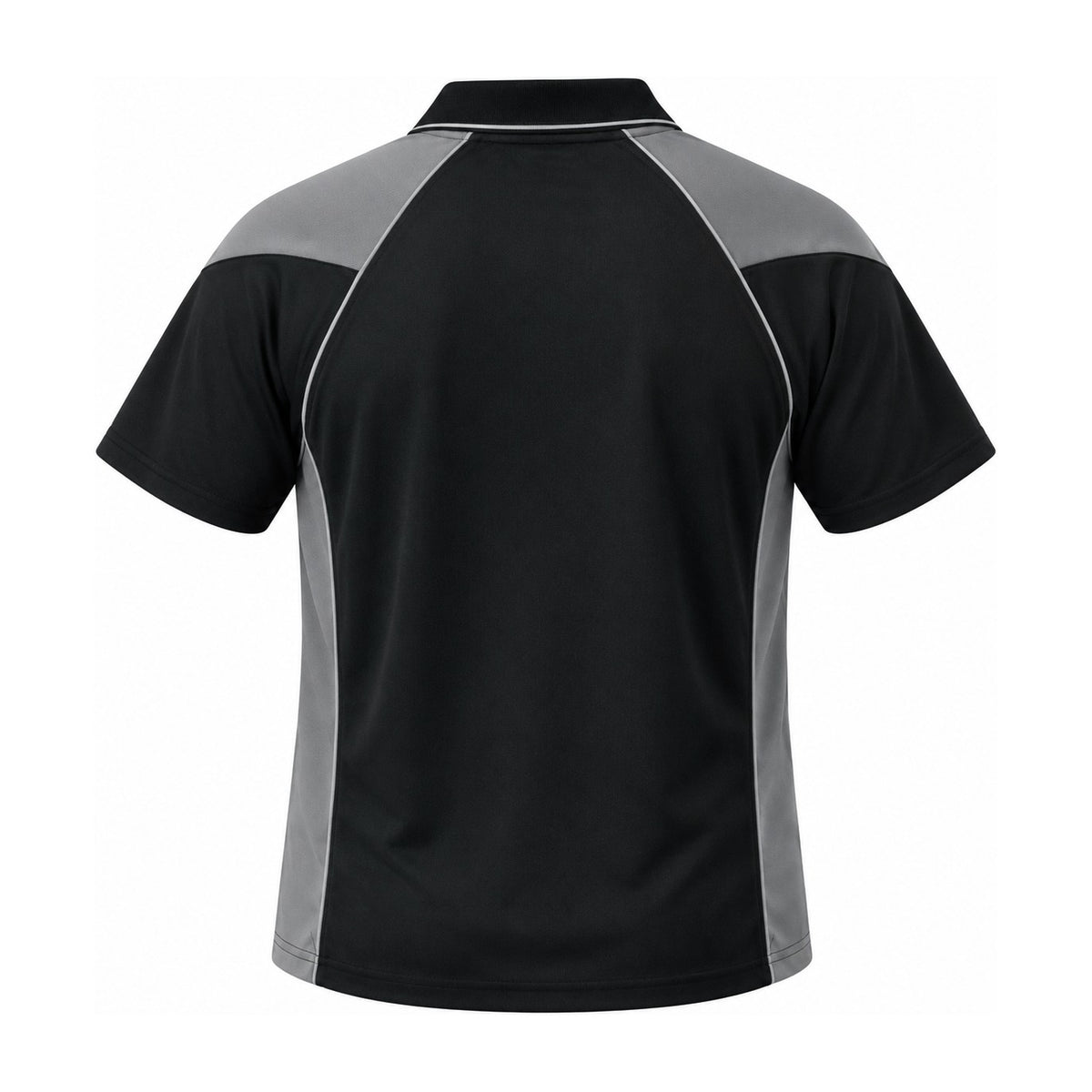 Aussie Pacific Premier Mens Polo 1301 in Black/Ashe, back view