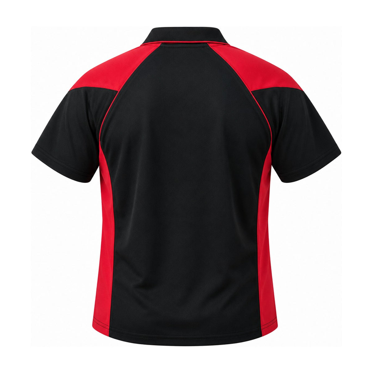 Aussie Pacific Premier Mens Polo 1301 in Black/Red, back view