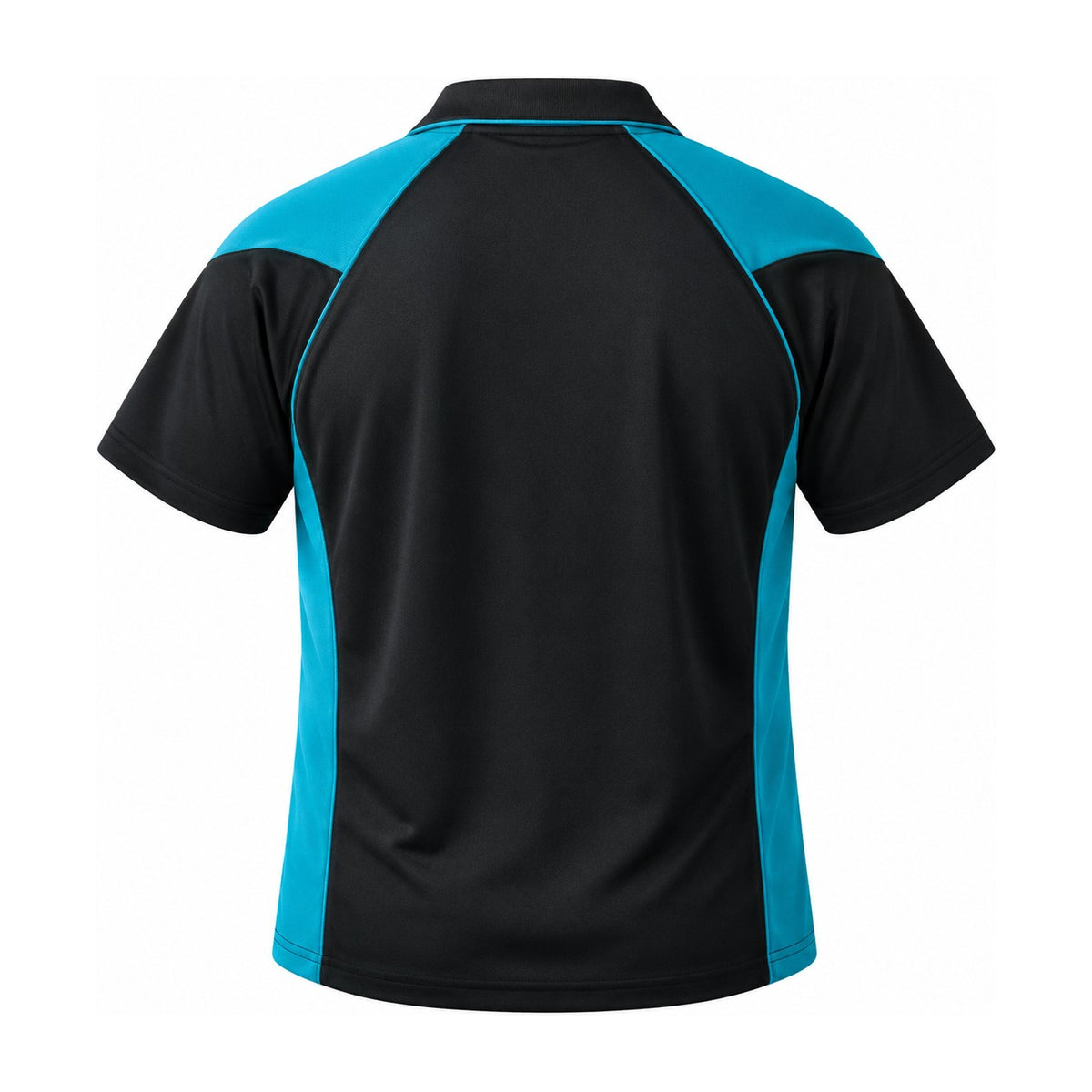 Aussie Pacific Premier Mens Polo 1301 in Black/Teal, back view